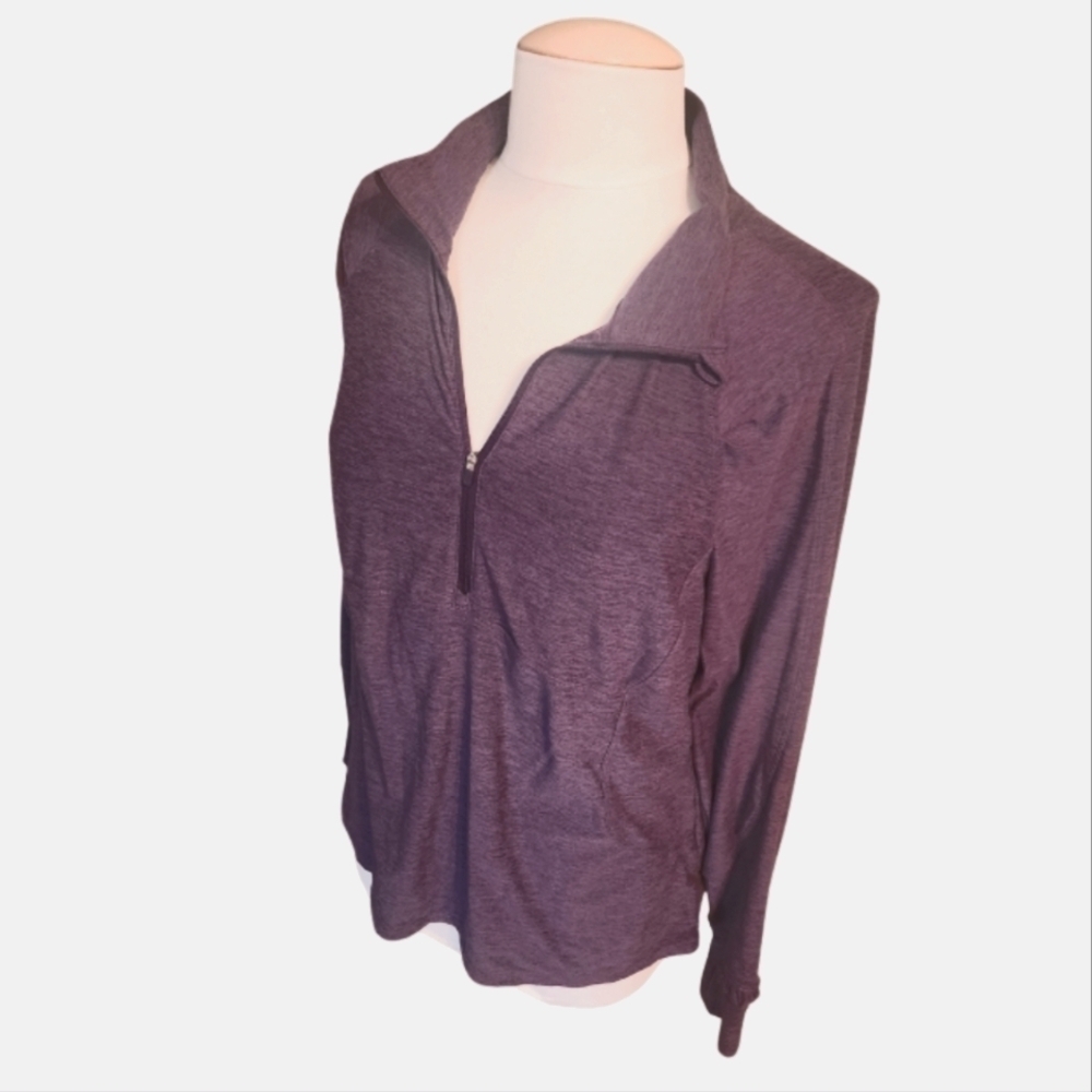 Avia Purple Half Zip Athletic Sweater - Picture 2 of 4